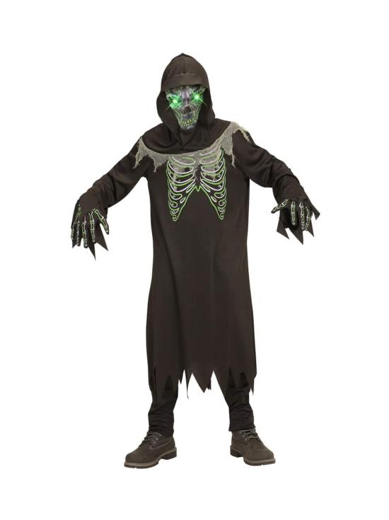 Fantasia infantil de fantasma de terror com olhos luminosos