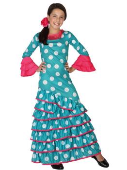 Fato infantil de Flamenco Azul.