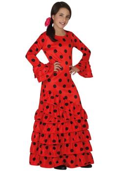 Fato infantil de Flamenco Vermelho