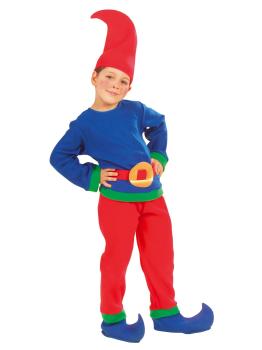 Fato de gnomo azul infantil