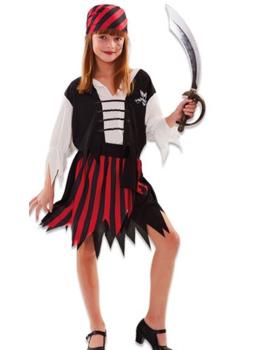 Fato de grande pirata infantil para menina