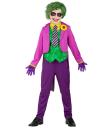 Fato de Joker para criança – fraque com camisa e colete, calças, gravata e luvas