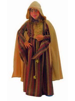 Fato de manto infantil medieval para menina.