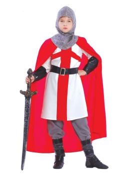 Traje infantil medieval Ordem dos Cruzados.