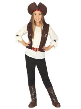 Fato de Pirata dos Sete Mares para menina
