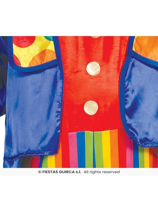 Fantasia infantil de palhaço feliz.