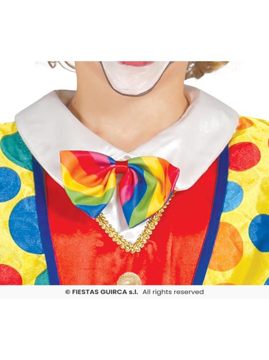 Fantasia infantil de palhaço feliz.