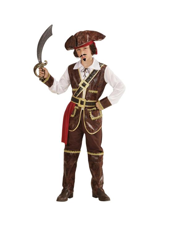 Fantasia de pirata rouba tesouros para crianças