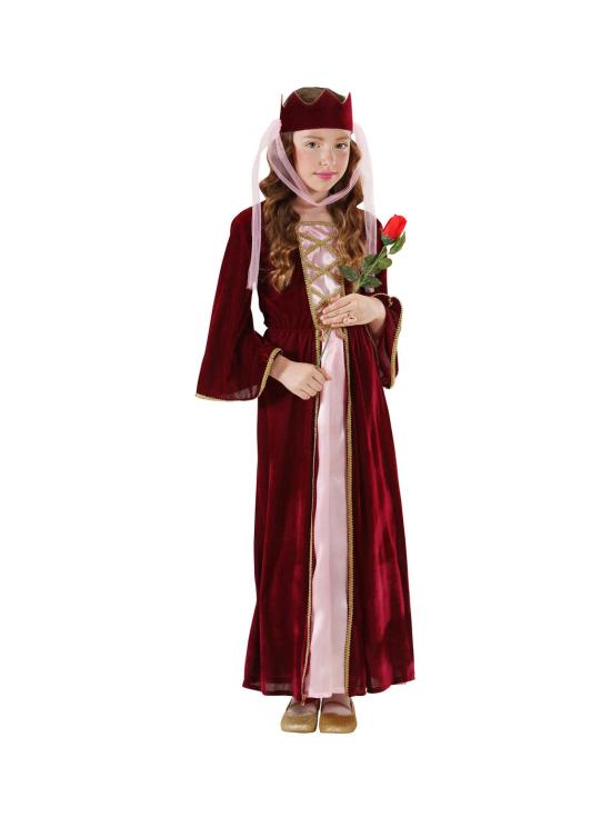 Fantasia de Rainha Medieval de Luxo para Meninas