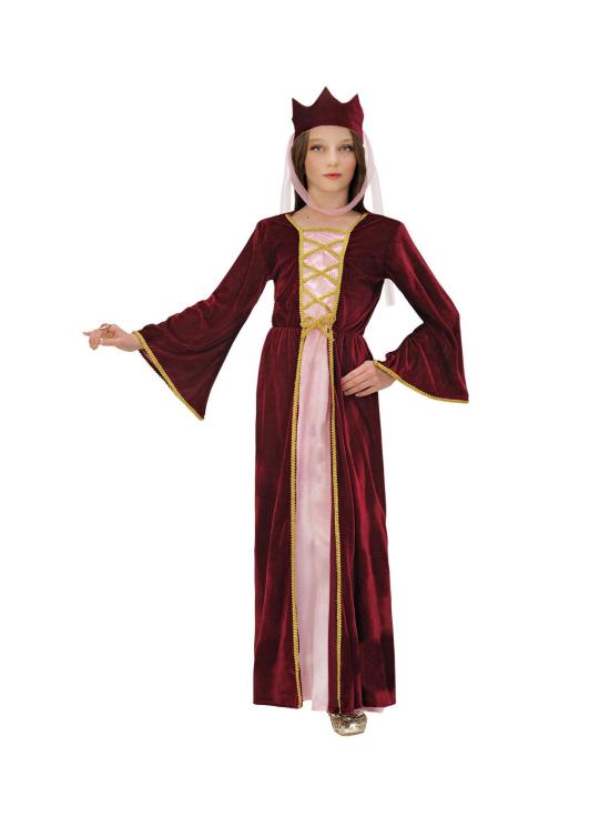 Fantasia de Rainha Medieval de Luxo para Meninas