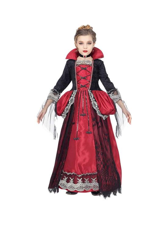 Fato de Rainha Vampira em tamanho infantil