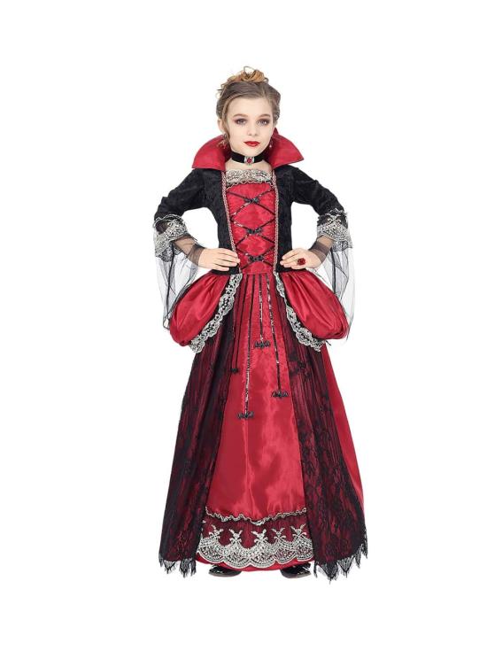Fato de Rainha Vampira em tamanho infantil