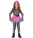Fantasia infantil SKELTON - Dia dos Mortos (macacão com tutu + tiara de caveira)