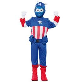 Fantasia infantil de super-herói Capitão Americ