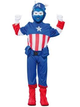 Fantasia infantil de super-herói Capitão Americ