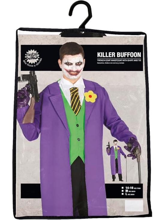 Fantasia do Coringa para Homens Adultos – Casaco, Colete, Gravata e Camisa