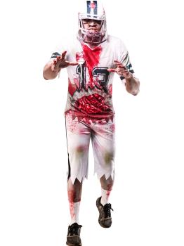 Fantasia de jogador de futebol zumbi para homens