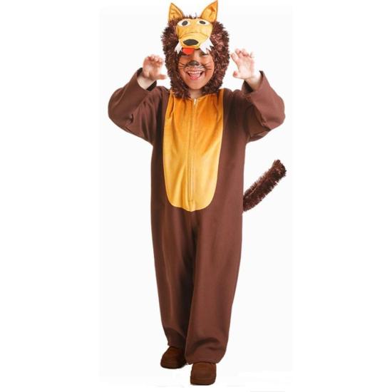 Fato de lobo castanho infantil Fato de lobo castanho infantil