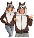 Moletom com capuz unissex com fantasia de lobo