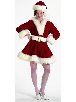 Traje adulto profissional de luxo Mama Noel tamanho M