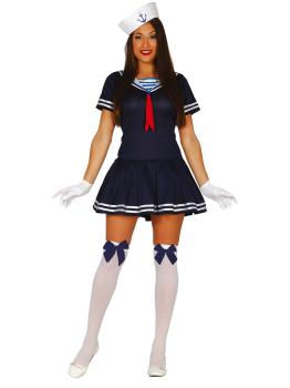 Fantasia Sexy de Marinheira Azul, Tamanho Adulto Feminino