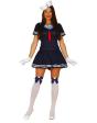 Fantasia Sexy de Marinheira Azul, Tamanho Adulto Feminino