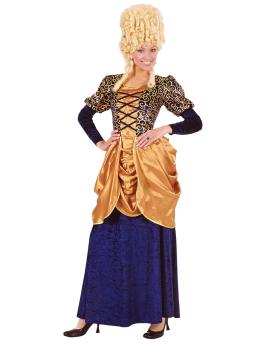Fato de marquesa azul de época para mulher adulta
