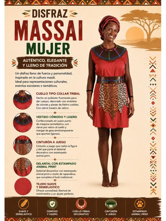Disfarce Massai Mulher
