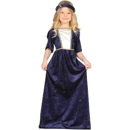 Fato medieval com vestido e bandana para menina