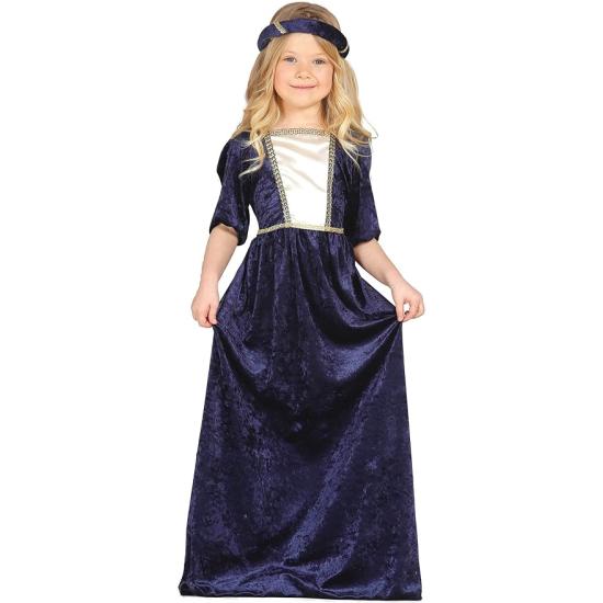 Fato medieval com vestido e bandana para menina Fato medieval com vestido e bandana para menina