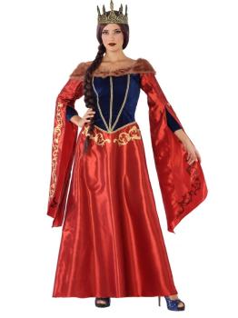 Fato de Rainha Guinevere medieval para mulher