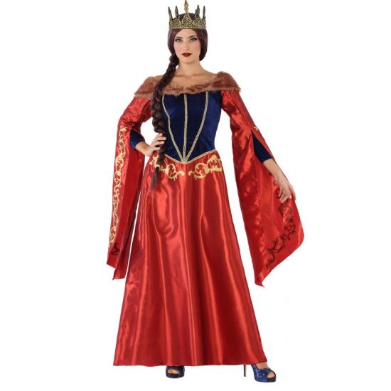 Fato de Rainha Guinevere medieval para mulher Fato de Rainha Guinevere medieval para mulher