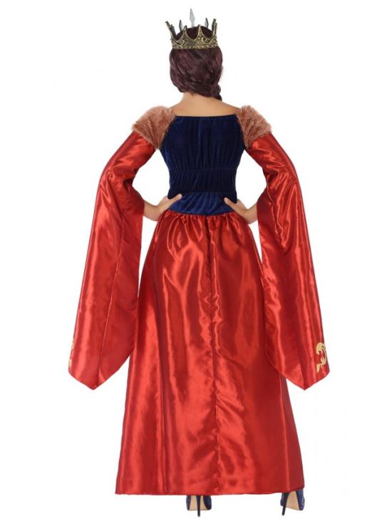 Fato de Rainha Guinevere medieval para mulher