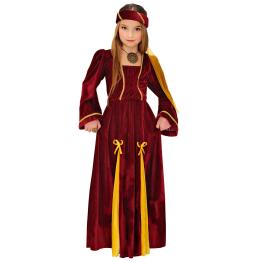 Fato de princesa medieval Guinevere para menina