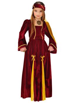 Fato de princesa medieval Guinevere para menina