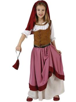 Fato de estalajadeiro medieval ou lavadeira