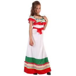 Fato tradicional de menina mexicana