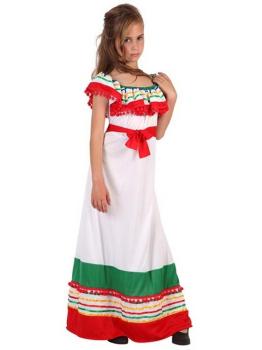 Fato tradicional de menina mexicana