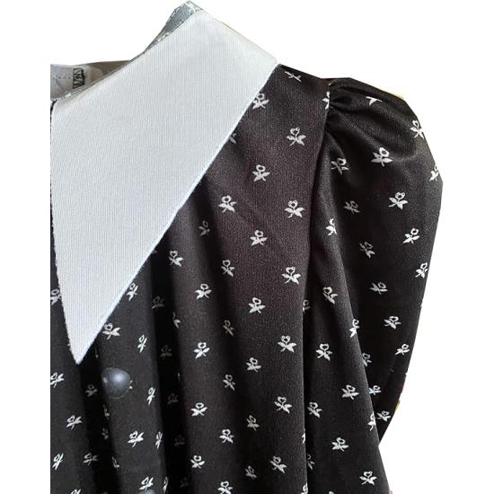 Fato barato de Wednesday Addams para menina