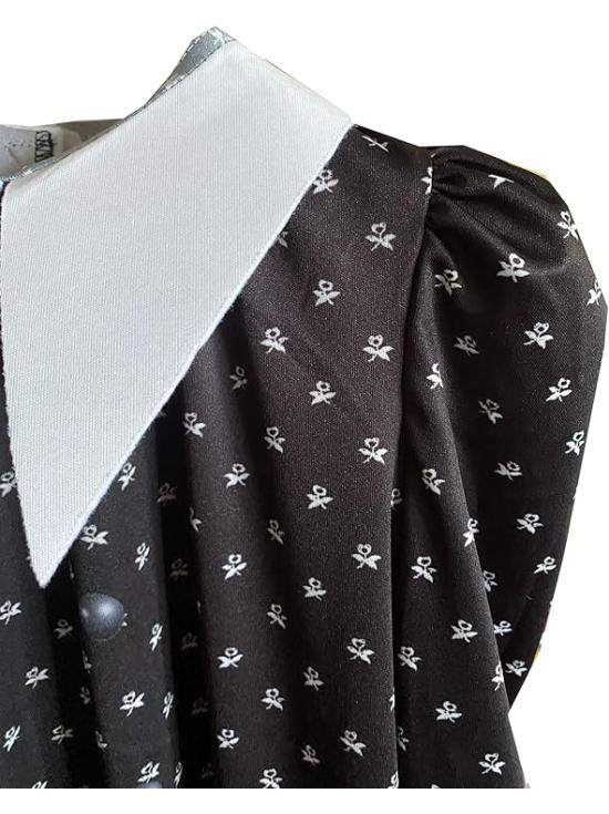 Fato barato de Wednesday Addams para menina