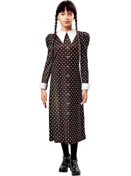 Fato barato de Wednesday Addams para menina