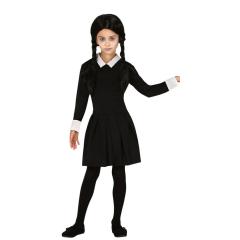 Fato de quarta-feira Addams tamanho criança