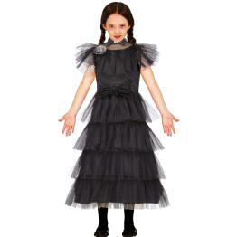 Disfraz Miércoles Addams Vestido Fiesta niña