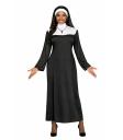 Fantasia de freira para mulheres – Traje religioso adulto para o Carnaval