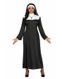 Fantasia de freira para mulheres – Traje religioso adulto para o Carnaval