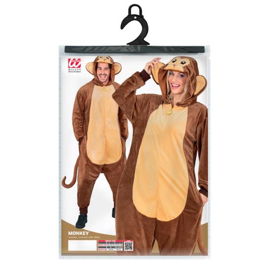 Fato de macaco excitado para adulto