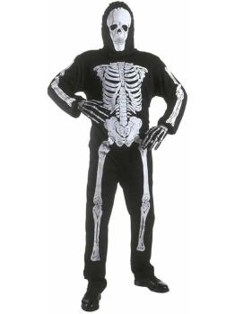 Fato de macaco esqueleto infantil