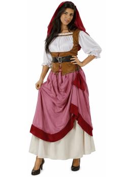 Traje de empregada medieval para mulheres