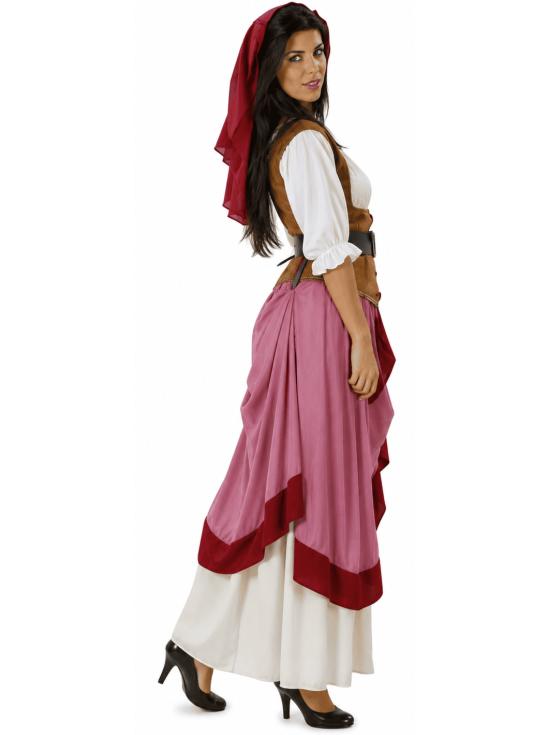 Traje de empregada medieval para mulheres
