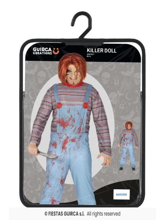 Fantasia de boneca diabólica Chucky tamanho adulto
